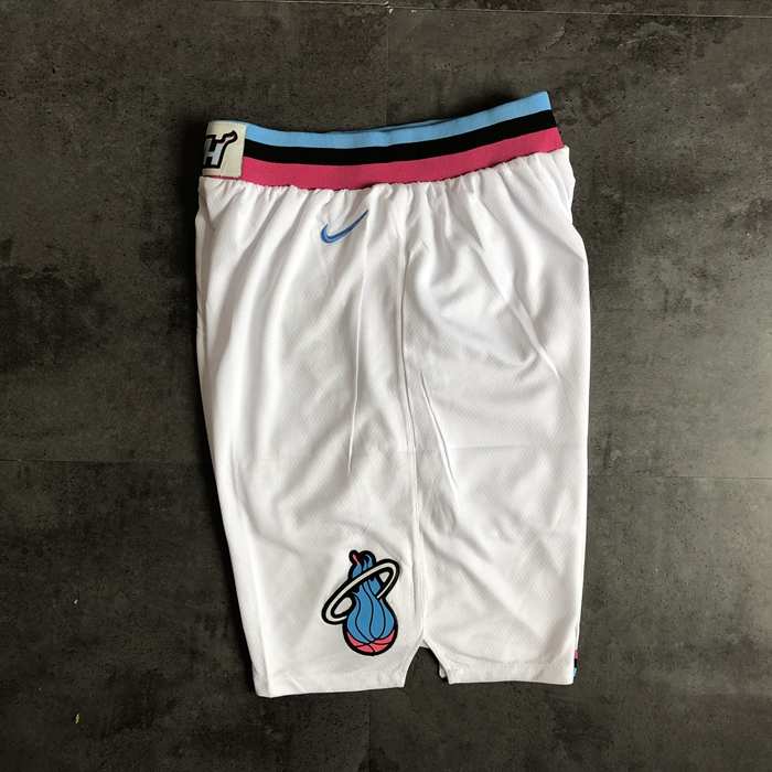 Miami Heat White City NBA Shorts