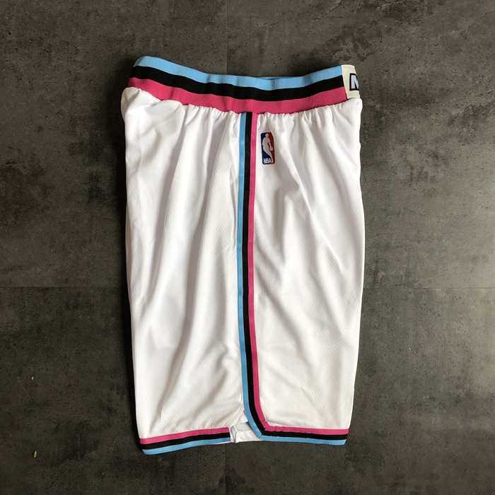 Miami Heat White City NBA Shorts