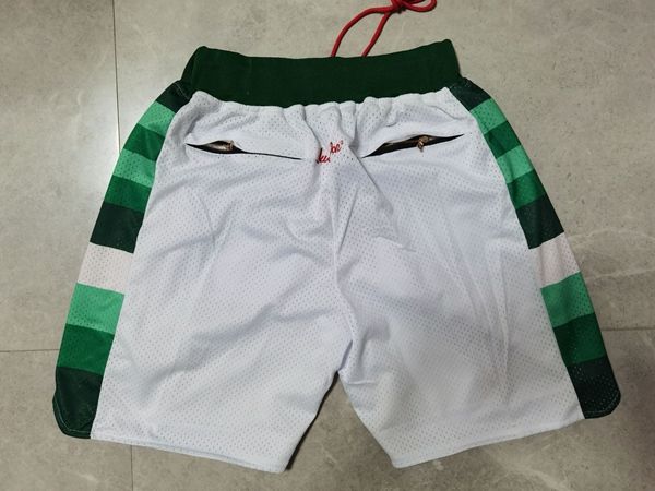 Milwaukee Bucks Just Don White Basketball Shorts