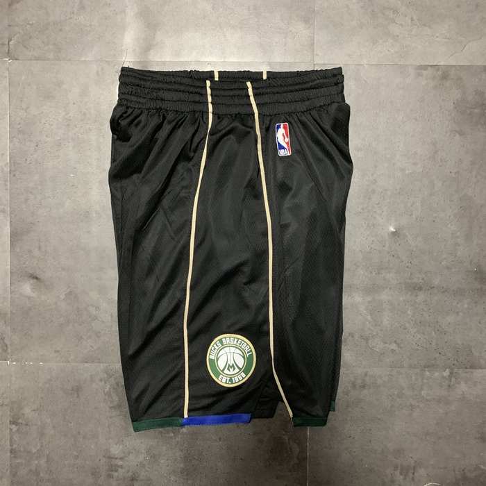 Milwaukee Bucks Black NBA Shorts