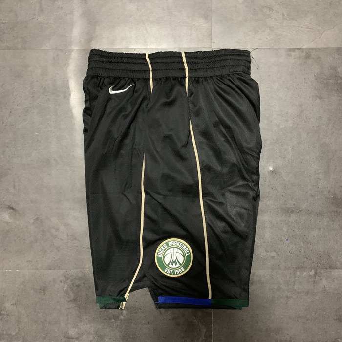 Milwaukee Bucks Black NBA Shorts