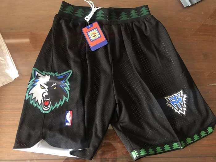 Minnesota Timberwolves Black NBA Shorts