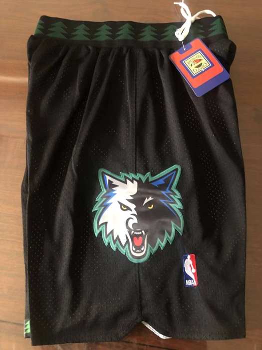 Minnesota Timberwolves Black NBA Shorts