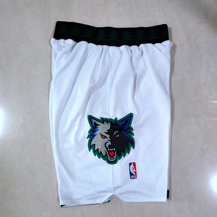 Minnesota Timberwolves White Classics NBA Shorts