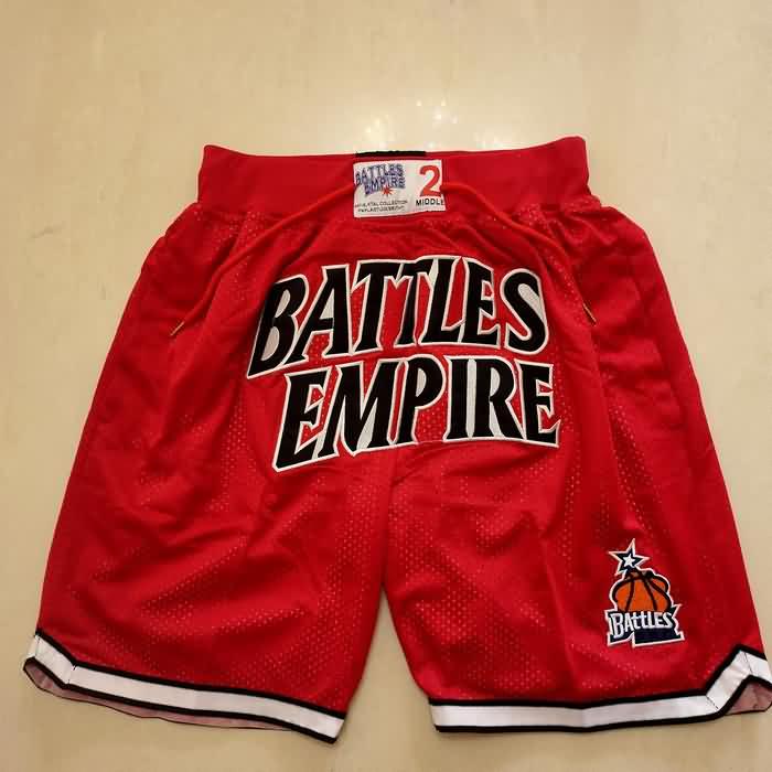 Movie Just Don Red Basketball Shorts