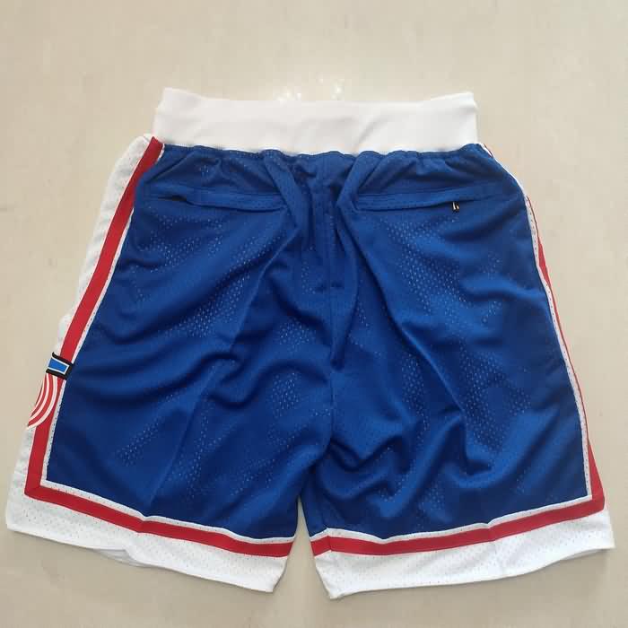 Movie Space Jam Just Don #1 Blue Basketball Shorts