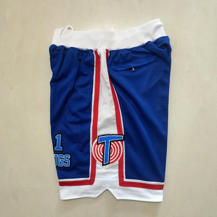 Movie Space Jam Just Don #1 Blue Basketball Shorts