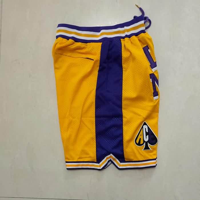 High School BRYANT Just Don Yellow NCAA Shorts