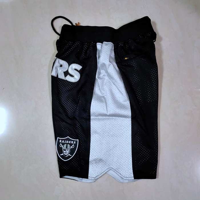 Las Vegas Raiders Just Don Black NFL Shorts