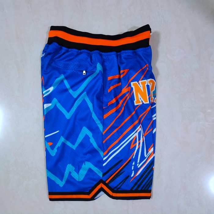 New York Knicks Just Don Blue NBA Shorts 02