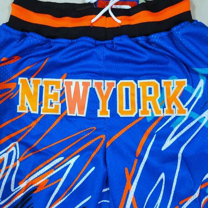 New York Knicks Just Don Blue NBA Shorts 02