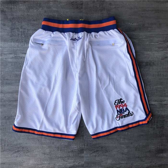 New York Knicks Just Don White NBA Shorts