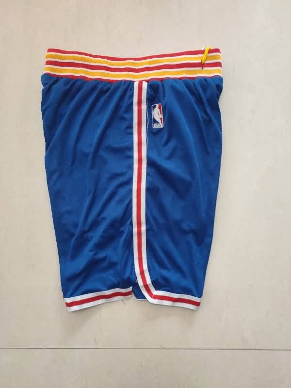 New York Knicks Blue Basketball Shorts 02