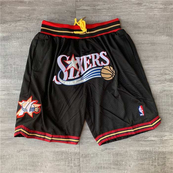 Philadelphia 76ers Just Don Black NBA Shorts