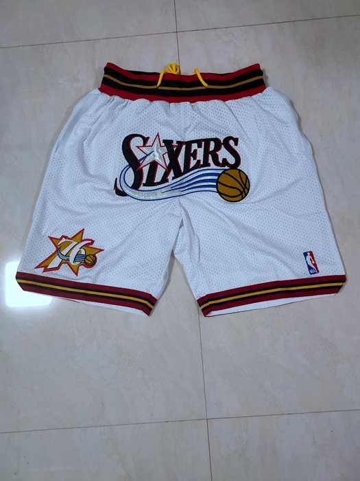 Philadelphia 76ers Just Don White NBA Shorts