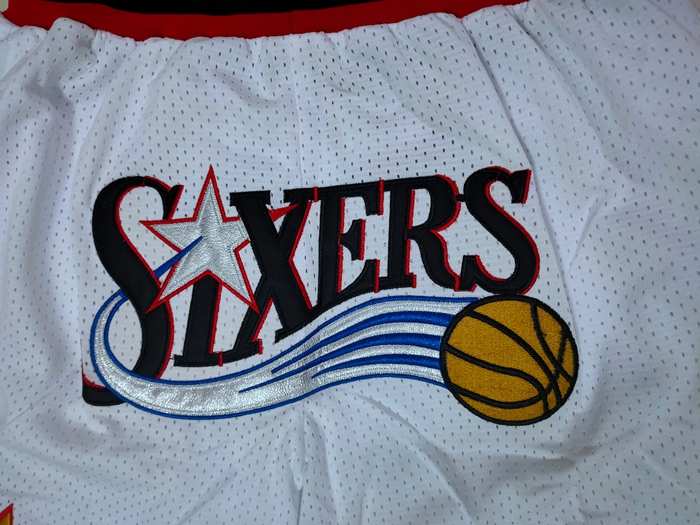 Philadelphia 76ers Just Don White NBA Shorts