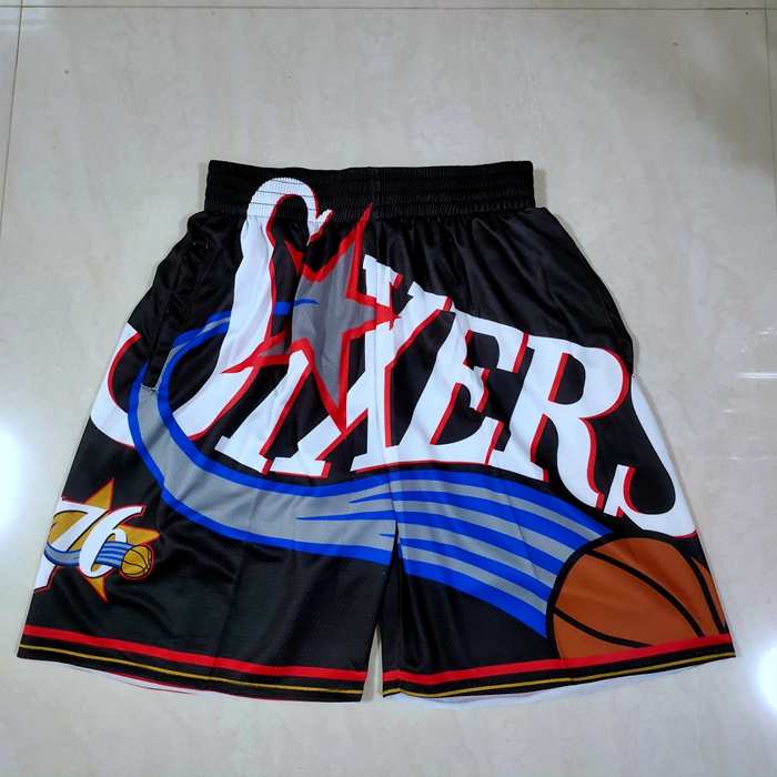 Philadelphia 76ers Mitchell&Ness Black NBA Shorts