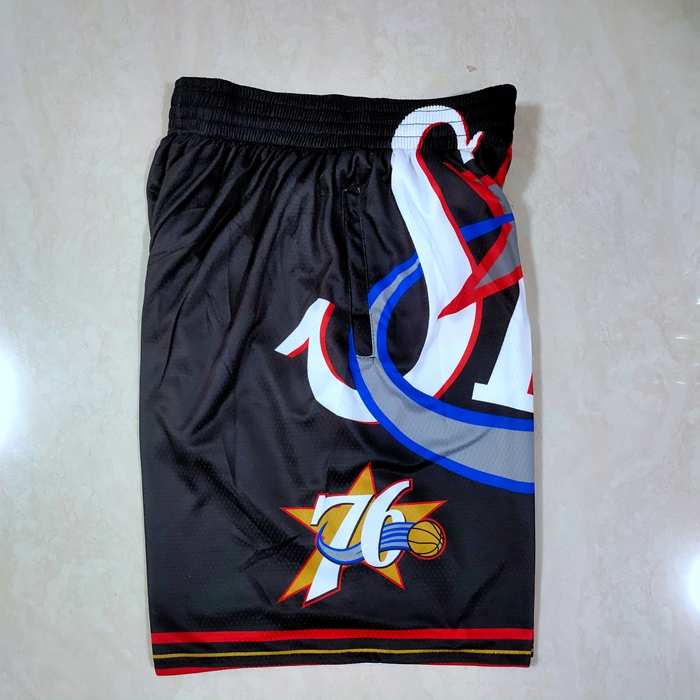 Philadelphia 76ers Mitchell&Ness Black NBA Shorts