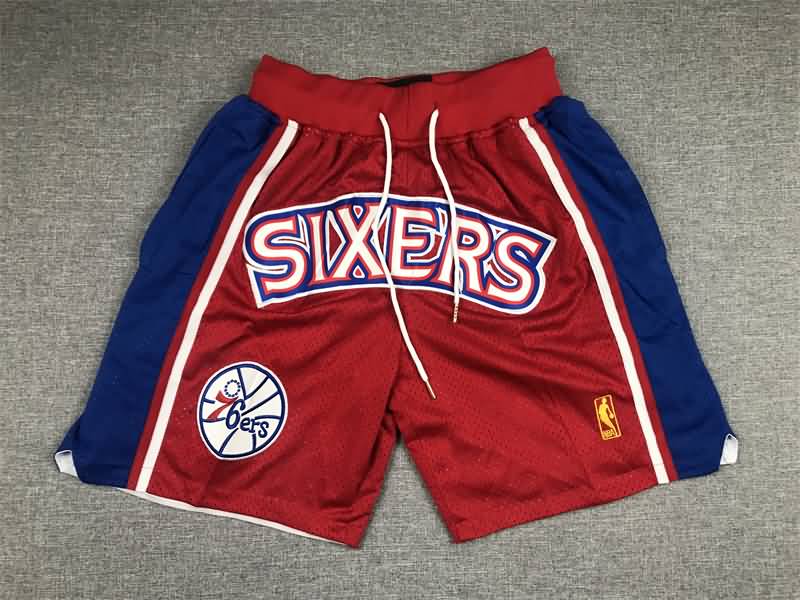 Philadelphia 76ers Just Don Red Basketball Shorts