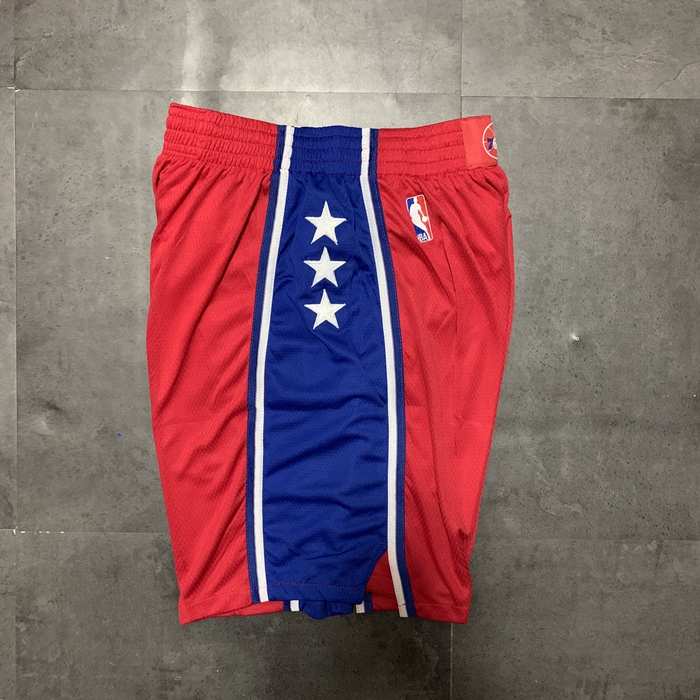 Philadelphia 76ers Red NBA Shorts