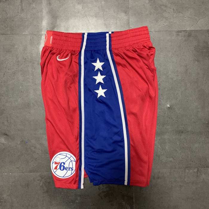 Philadelphia 76ers Red NBA Shorts