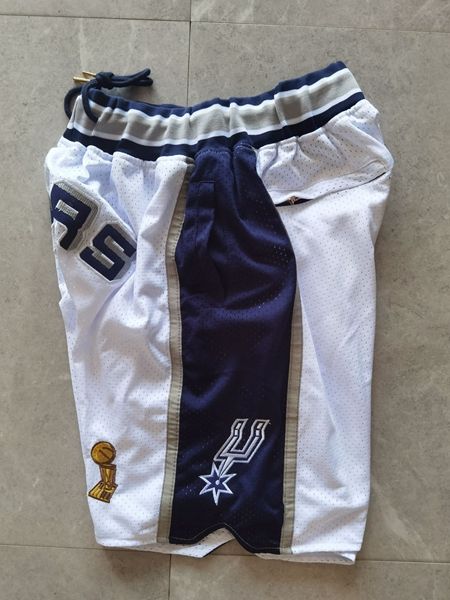 San Antonio Spurs Just Don White Basketball Shorts