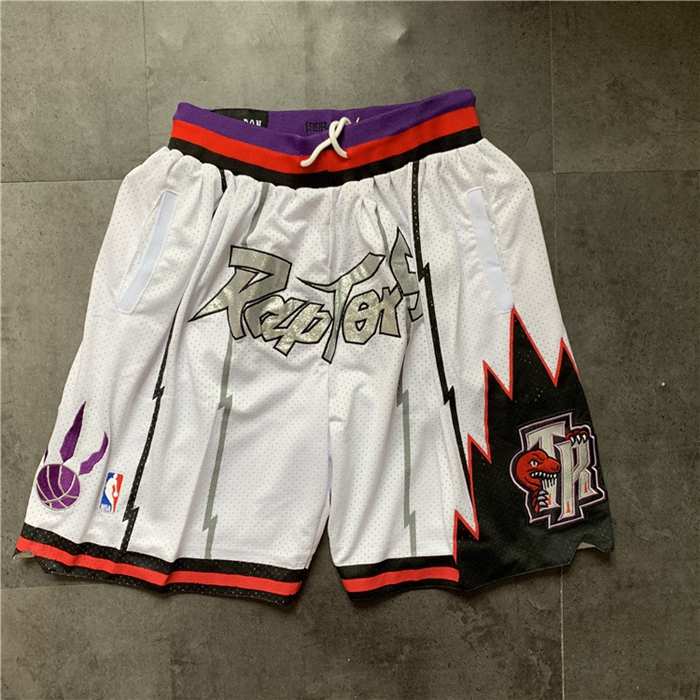 Toronto Raptors Just Don White NBA Shorts