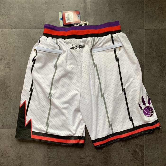 Toronto Raptors Just Don White NBA Shorts