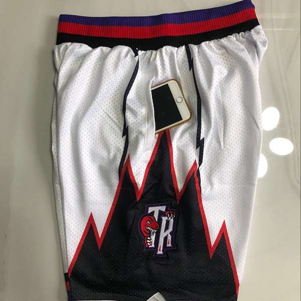 Toronto Raptors Mitchell&Ness White NBA Shorts 02