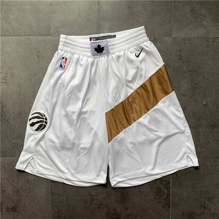 Toronto Raptors White NBA Shorts