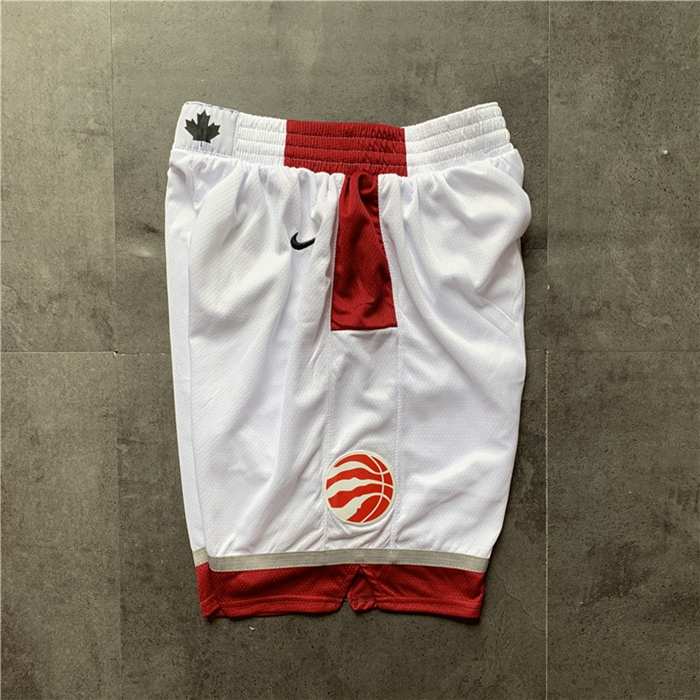 Toronto Raptors White NBA Shorts 02