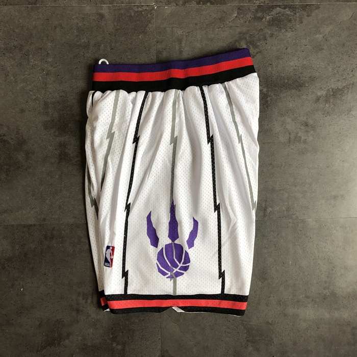 Toronto Raptors White Classics NBA Shorts