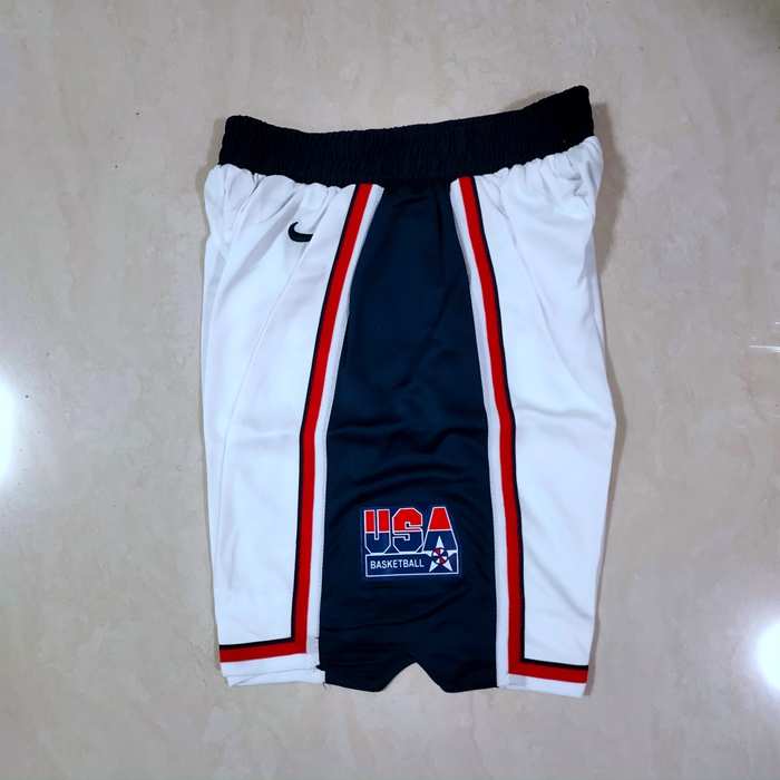 USA White NBA Shorts 02