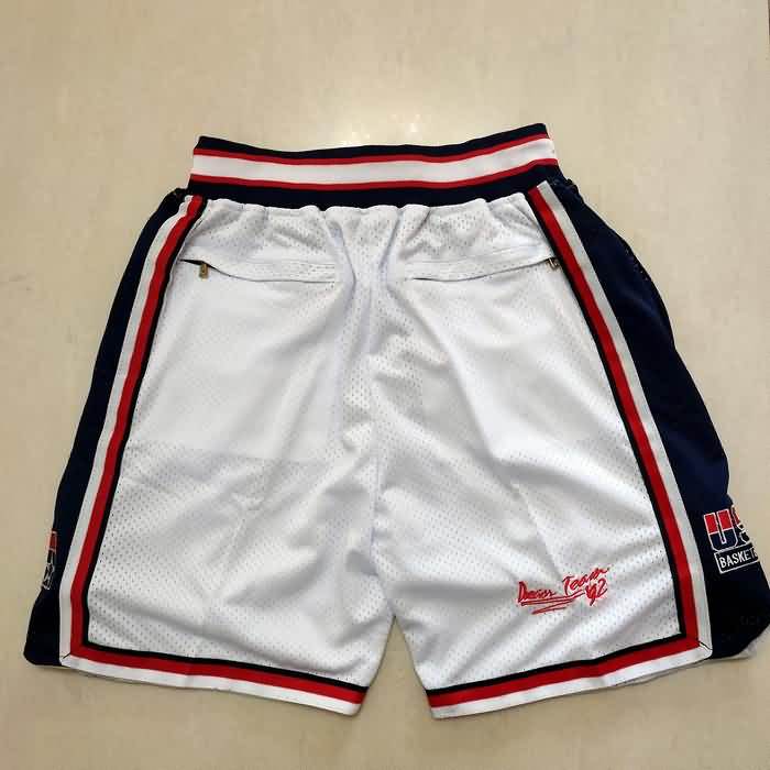 USA Just Don White Basketball Shorts