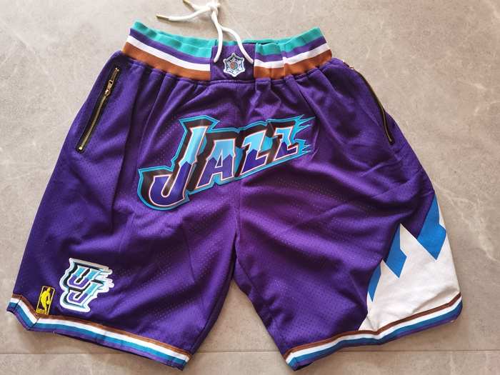 Utah Jazz Just Don Purple NBA Shorts 02