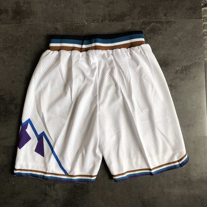 Utah Jazz White Classics NBA Shorts