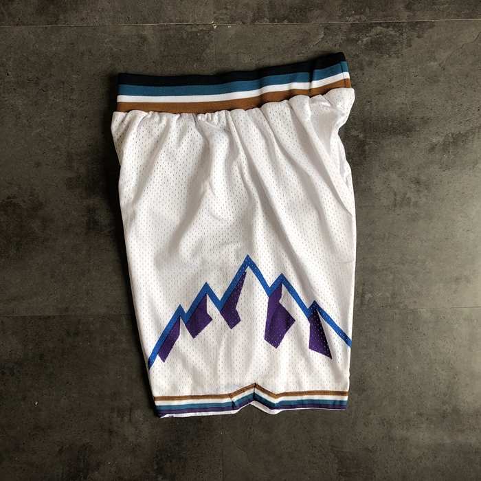 Utah Jazz White Classics NBA Shorts