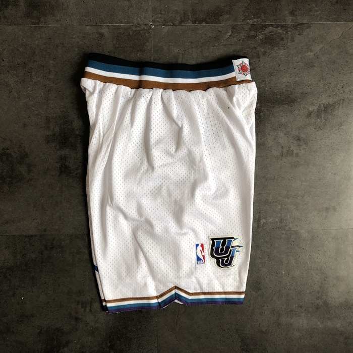 Utah Jazz White Classics NBA Shorts