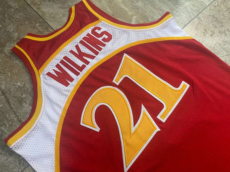 Atlanta Hawks 1986/87 Red #21 WILKINS Classics Basketball Jersey (Closely Stitched)