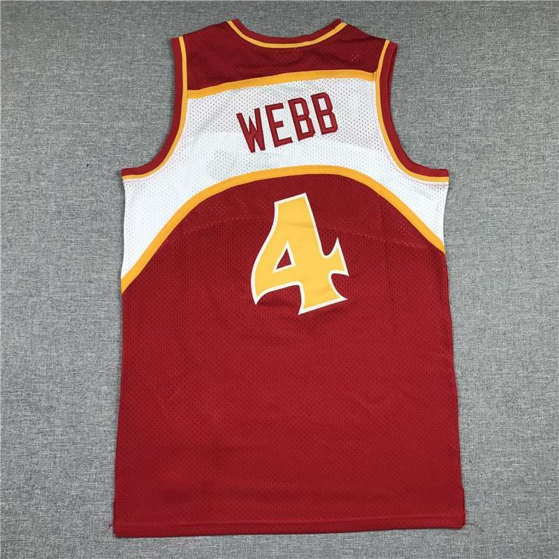 Atlanta Hawks 1986/87 Red #4 WEBB Classics Basketball Jersey (Stitched)