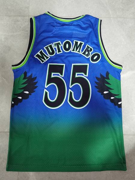 Atlanta Hawks 1996/97 Blue #55 MUTOMBO Classics Basketball Jersey (Stitched)