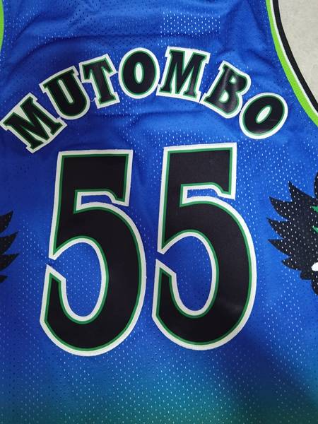 Atlanta Hawks 1996/97 Blue #55 MUTOMBO Classics Basketball Jersey (Stitched)