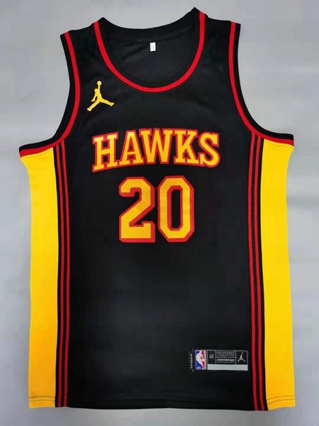 20/21 Atlanta Hawks Black #20 COLLINS AJ Basketball Jersey (Stitched)