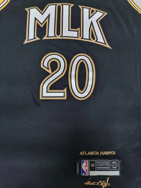20/21 Atlanta Hawks Black #20 COLLINS City Basketball Jersey (Stitched)