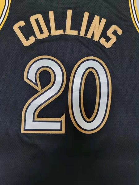 20/21 Atlanta Hawks Black #20 COLLINS City Basketball Jersey (Stitched)