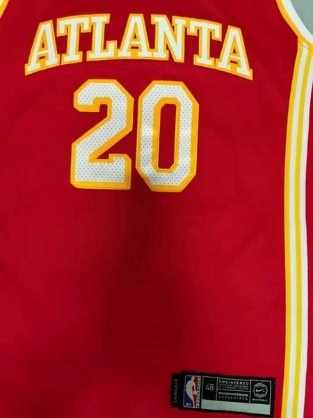 20/21 Atlanta Hawks Red #20 COLLINS Basketball Jersey (Stitched)