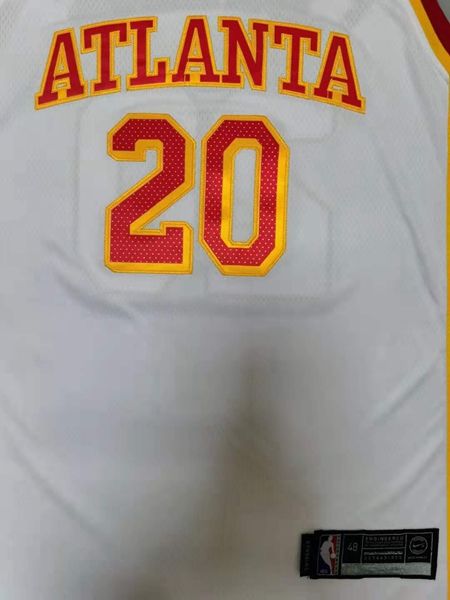 20/21 Atlanta Hawks White #20 COLLINS Basketball Jersey (Stitched)