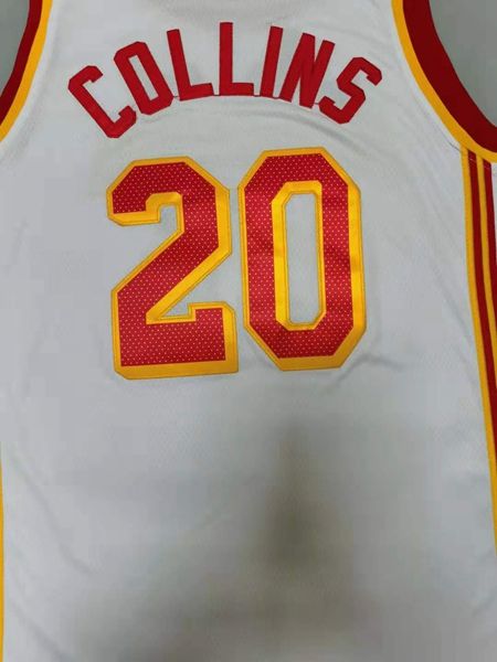 20/21 Atlanta Hawks White #20 COLLINS Basketball Jersey (Stitched)