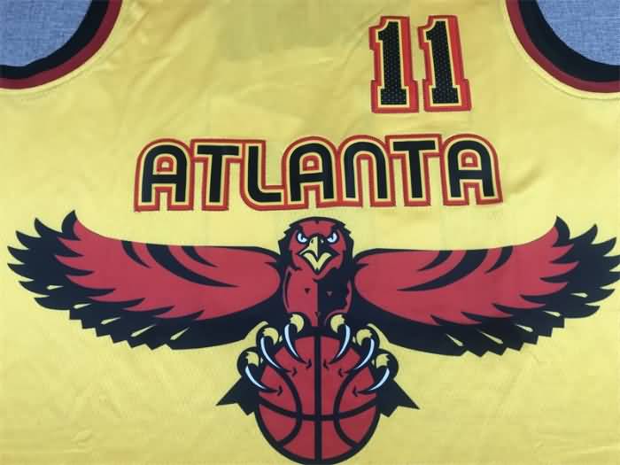 Atlanta Hawks 21/22 Yellow #11 YOUNG City Basketball Jersey (Stitched)