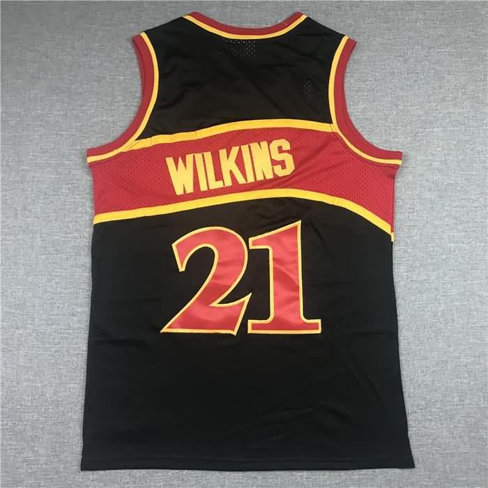 Atlanta Hawks 1986/87 Black #21 WILKINS Classics Basketball Jersey 02 (Stitched)